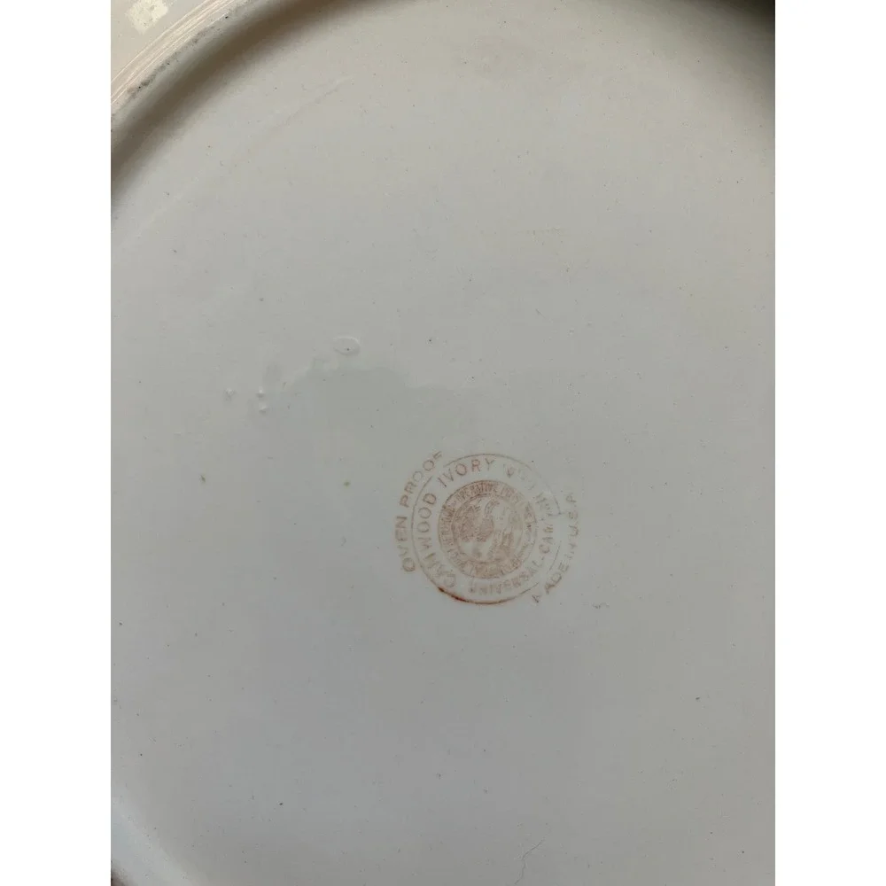 Universal Potteries Camwood Ivory Blu Colonial‎ Kitchen Oval Platter